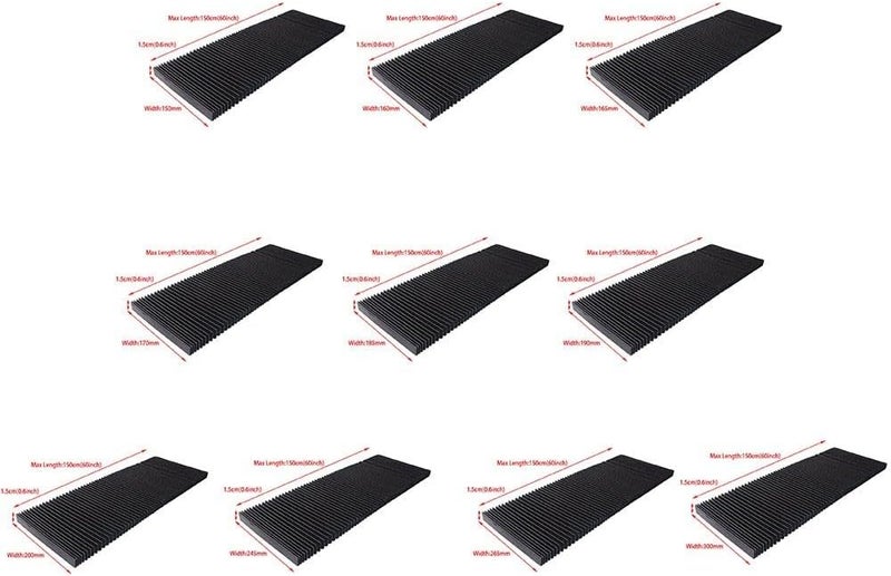 Clashpower CNC Machine Accordion Dust Cover,Milling Machine Flexible Protective Cover,Bellows Waterproof Protective Cover(185mm), as picture show, A36584V0UF560YSN7K5A8 - Image 3